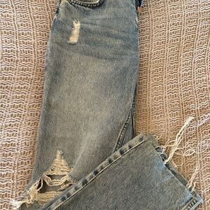 Women's 90’s Boyfriend Distressed Blue Jeans